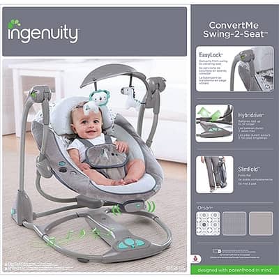 Ingenuity ConvertMe 2 in 1 Baby Electric Swing