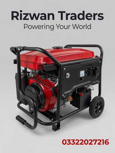 Portable Generators Honda, Rato, Loncin, Yokohama at Rizwan Traders.