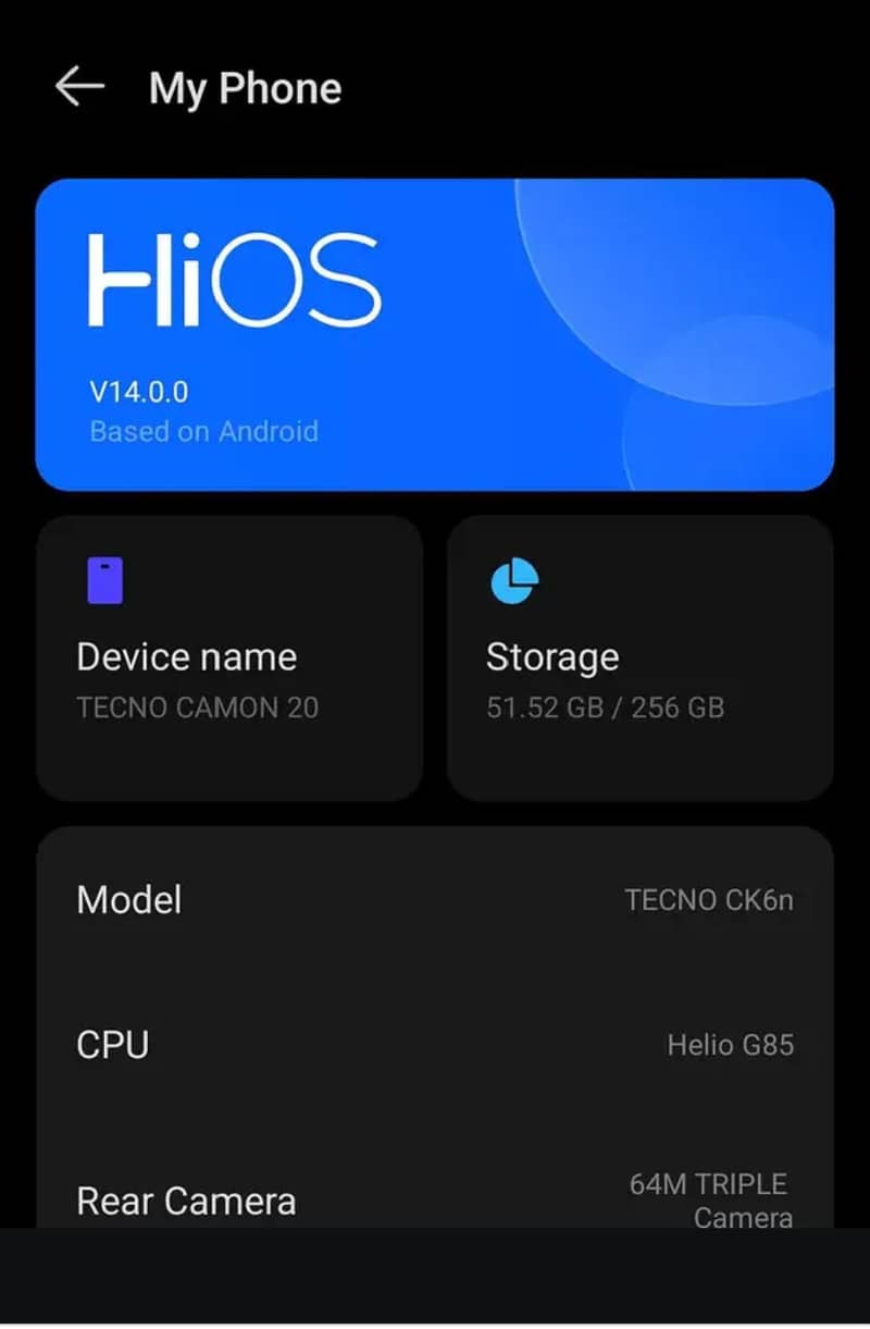 Tecno CAMON 20 1