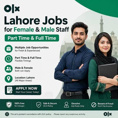 Lahore Jobs for Male & Female Staff | Part Time & Full Time