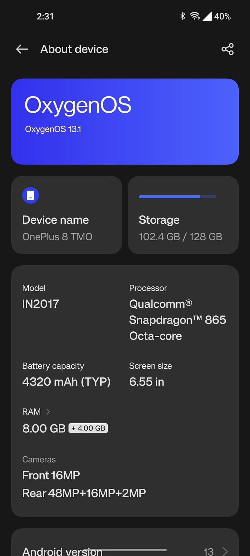 One Plus 8 8