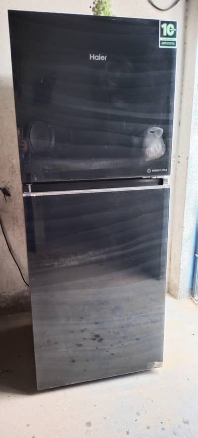 haier glass door fridge 3 months used only