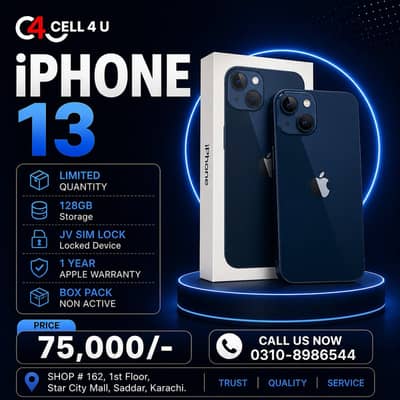 iPhone 13 128GB JV sim lock | box pack non active | 1 year warranty