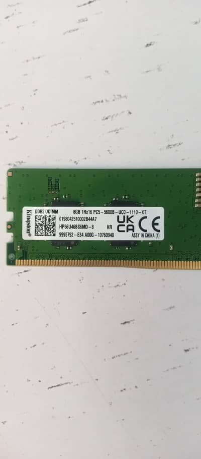 Kingston 8GB DDR5 5600MHz Desktop RAM