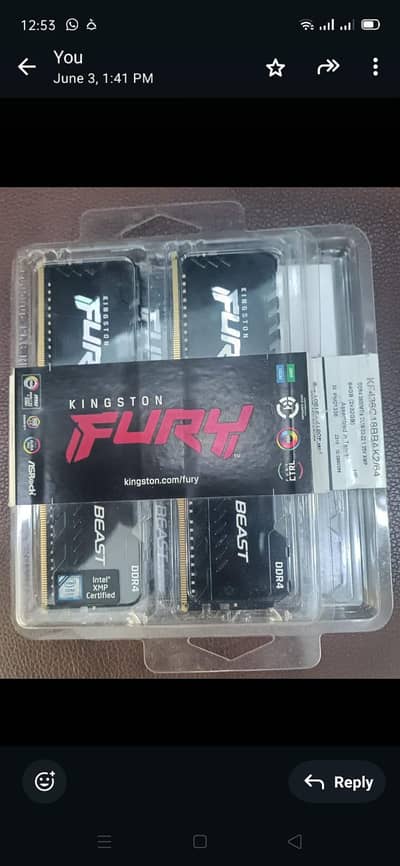 KINGSTON FURY DDR4 32GB RAM'S