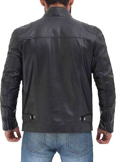 Decrum black leather jacket 2