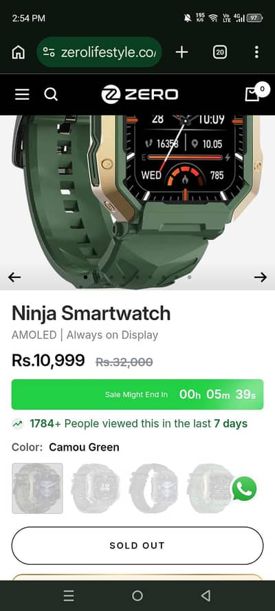 ZERO NINJA SMART WATCH AMOLED DISPLAY
