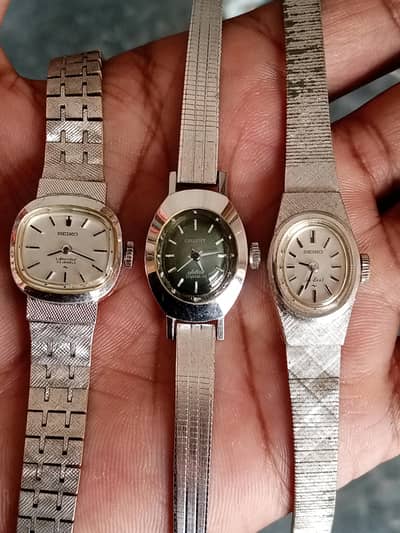 2 Seiko 1 Orient Antique Vintage Ladies 100% Original Watches.