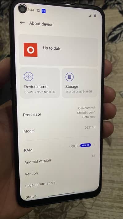 Oneplus Nord N200 5G(4/64) 90Hz - Snapdragon Gaming Processor ,Non-PTA