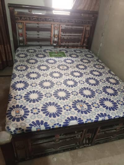 iron bed with metres