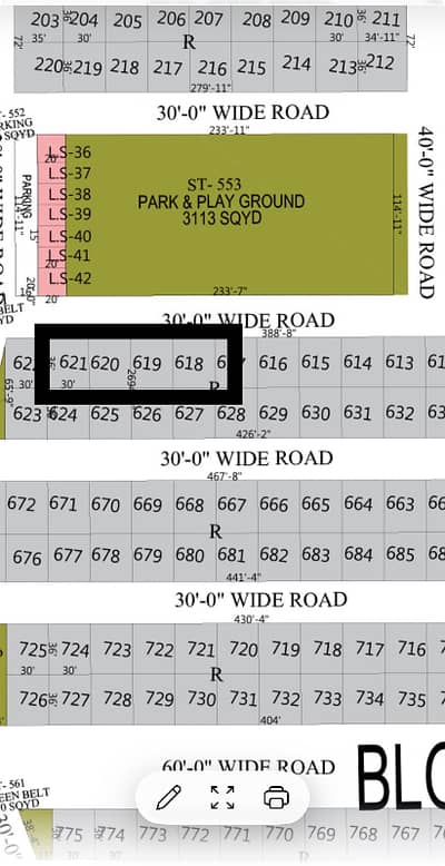 Naya Nazimabad Block -M Park Face Plot For Sale
