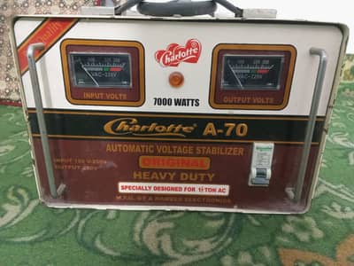 Charlotte A-70 7000 Watts Automatic Voltage Stabilizer for 1.5 Ton AC