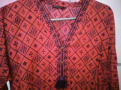 Cute Red and Black AlKaram Kurta