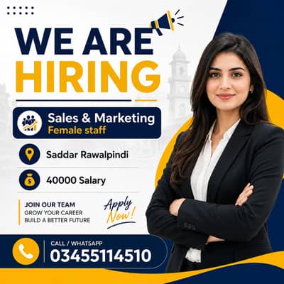 Female Sales & Marketing Staff Jobs in Rawalpindi | Female Jobs | Mar