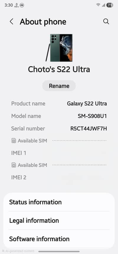 Samsung Galaxy S22 ultra 5G