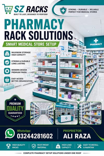 Pharmacy racks |  Grocery Shelves & Display Counters