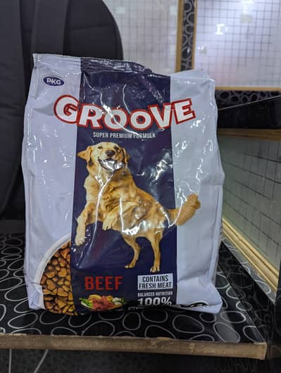 groove dog food beef formula
