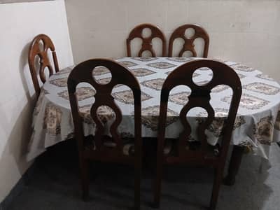 Dining table with 6 chairs