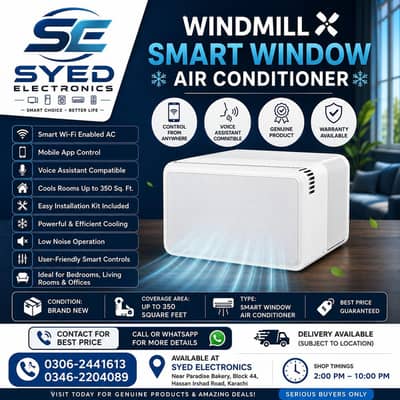 LIMITED SALE OFFER MIDEA WINDOW 1TON INVERTER AC BEST COOLING