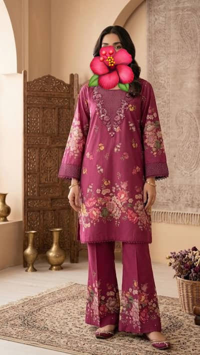 Maroon Floral Printed Casual Dress | Medium Size | Stylish Ladies Wear