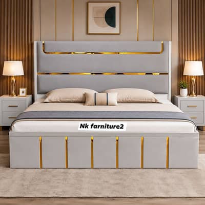 Double bed / bed set / wooden bed / bed / Furniture / King size bed