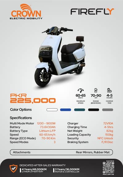 crown firefly with  lithium portable battery