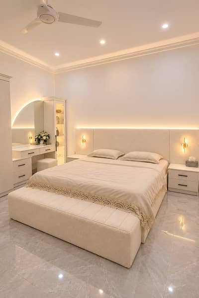 New Bedroom Set, Wooden Bed set, King size Bed, Bed set