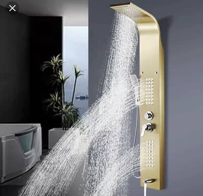 Massag Shower Panel Gold