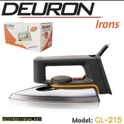 Deuron GL-215 Dry Iron 1000 Watt Stainless Steel