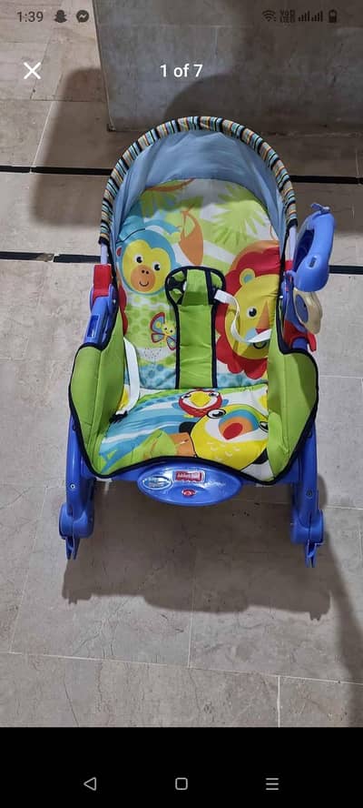 baby cot and swing