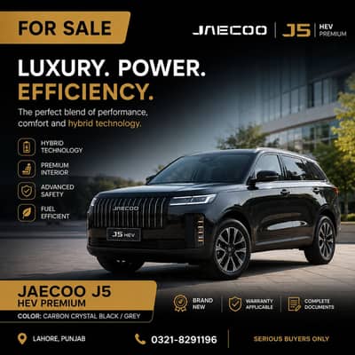 BRAND NEW JAECOO J5 HEV PREMIUM Stunning Carbon Crystal Black / Grey