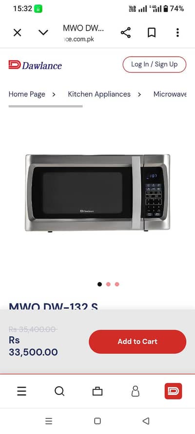 dawlance microwave oven