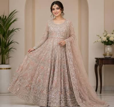 bridal Walima Maxi  ready to wear one time used designer maxi