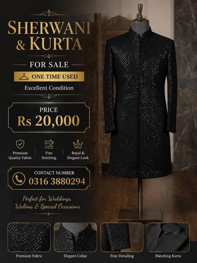 sherwani/kurta/Groom sherwani/wedding sherwani/ Men's Sherwani