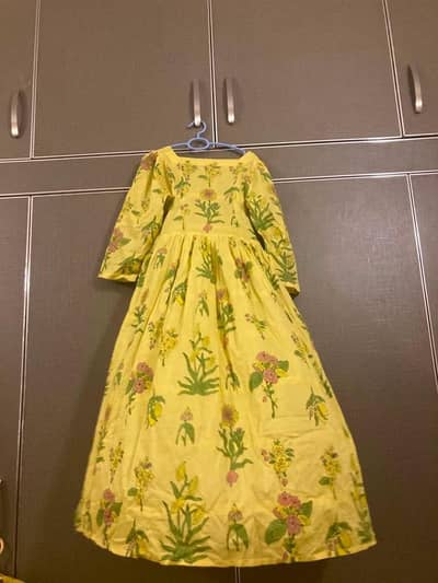 Girls Yellow Floral Maxi Dress (11–12 Years)