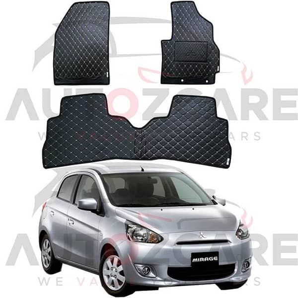 Mitsubishi Mirage 7D Floor Mat ( Flat Style ) 3PCS - Model 2012-2018