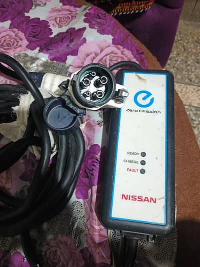 Nissan zero emission car charger for electric cars in charger