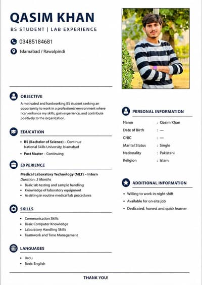 Seeking Entry-Level Opportunity in Healthcare/Lab Services"