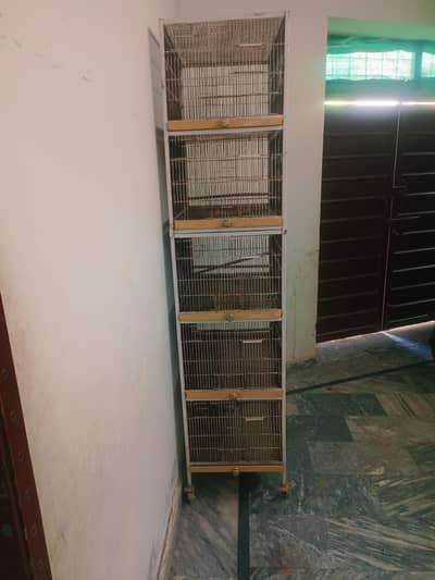 White Tower Folding Angle Parrot Cage