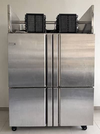 Commercial 4-Door Stainless Steel Chiller Excellent Condition