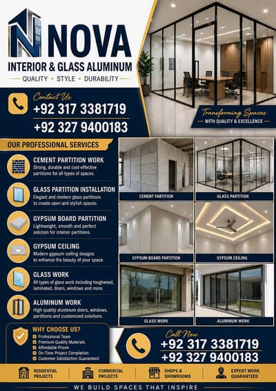 Office Glass Partitions / Modular Glass Partition / Glass room Divide