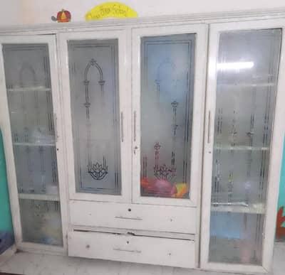 Big Cabinet with Glass Door Deco Paint