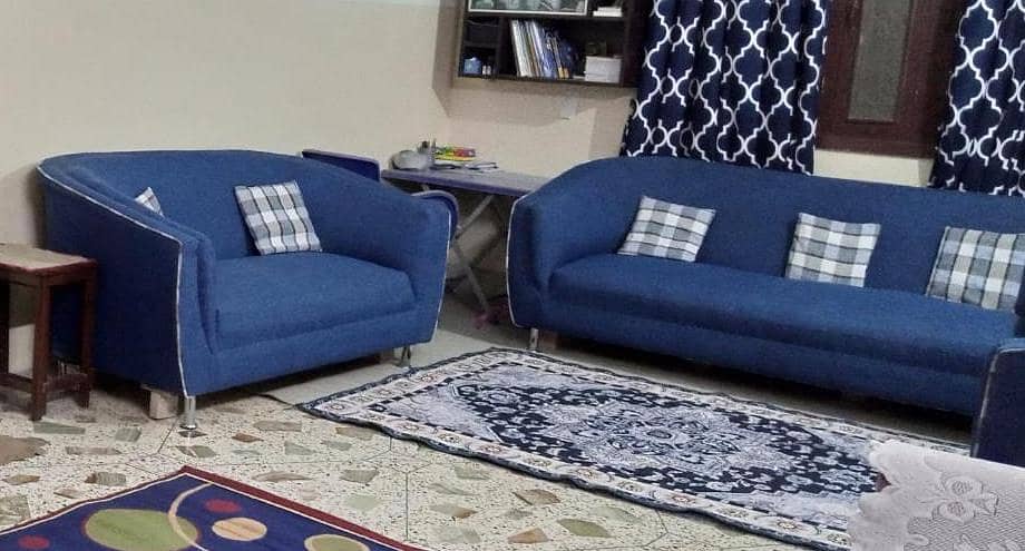 Blue Sofa Set 1
