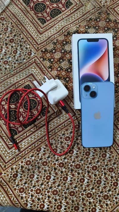 Apple iPhone 14 with  box 95 heatlh water pack Sim Time Available