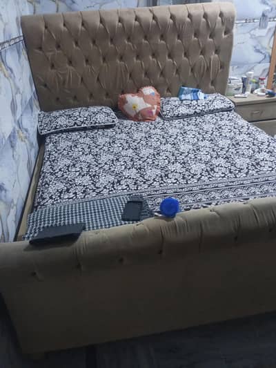 bed and side tables for sale