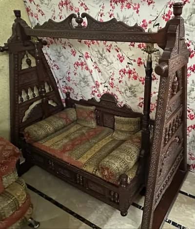 Wooden indoor jhula