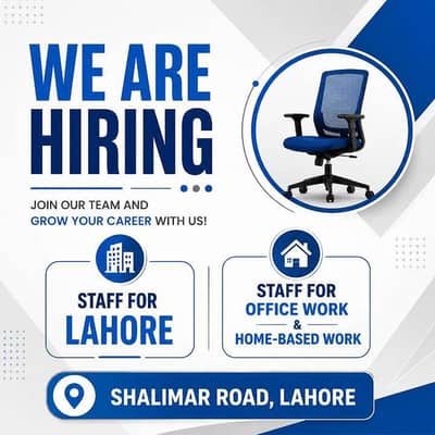 Hiring staff in urgent bases for office and online work