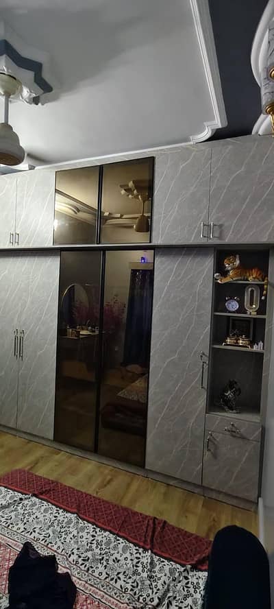 wardrobe with aluminum glass partitions