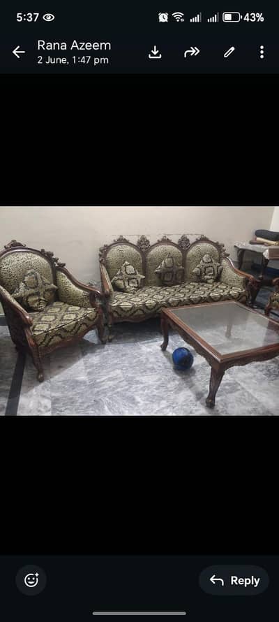 6 seater sofa set chanuti with 3 table 2 small 1 center table