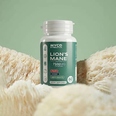 Organic Lion's Mane Mushroom Capsules Brain Health Supplement